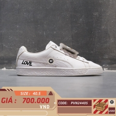 Puma Basket Badge HNDWRTTN White - 370190 01 - Size 40.5 - GIÀY 2HAND CHÍNH HÃNG PVN24405