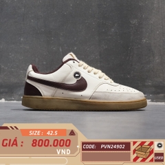 Nike Court Vision Low 'Sail Burgundy Crush' - HV2530 101 - Size 42.5 - GIÀY 2HAND CHÍNH HÃNG PVN24902