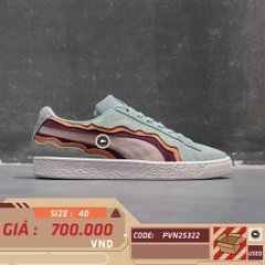 Giày Thời Trang Puma Suede Layers Eggshell Blue Sweet Grape - 382851-01 - Size 40 - GIÀY 2HAND CHÍNH HÃNG PVN25322