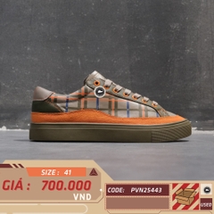 FILA Court Plaid Olive Orange - 1TM01393D-321 - Size 41 - GIÀY 2HAND CHÍNH HÃNG PVN25443