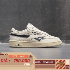 Giày Pickleball Reebok Club C Revenge Vintage Chalk Vector Navy - GW7262 - 40.5 - GIÀY 2HAND CHÍNH HÃNG PVN25283