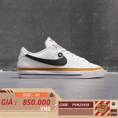 Nike Court Legacy White Black Desert Ochre - CU4150-102 - Size 41 - GIÀY 2HAND CHÍNH HÃNG PVN25458