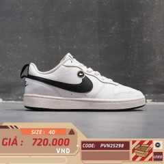Giày Nike Court Borough Low 2 White Black - BQ5448-104 - Size 40 - GIÀY 2HAND CHÍNH HÃNG PVN