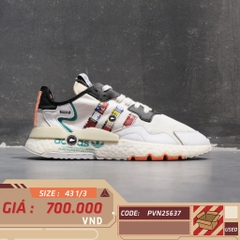 Adidas Nite Jogger Logo Pack White Multi - FX3811 - Size 43 1/3 - GIÀY 2HAND CHÍNH HÃNG PVN25637