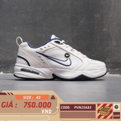 Nike Air Monarch IV White Navy - 415445-102 - Size 43 - GIÀY 2HAND CHÍNH HÃNG PVN25683
