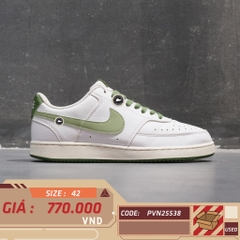 Nike Court Vision Low Next Nature White Oil Green - FJ5480-100 - Size 42 - GIÀY 2HAND CHÍNH HÃNG PVN25538