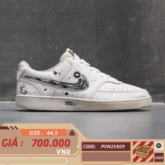 Nike Court Vision Low Next Nature Brushstroke Swoosh  - DH2987-101 - Size 44.5 - GIÀY 2HAND CHÍNH HÃNG PVN25909