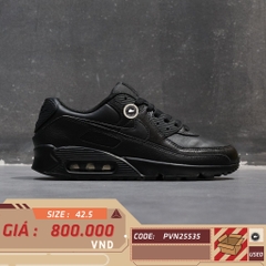 Nike Air Max 90 Triple Black Leather - CZ5594-001 - Size 42.5 - GIÀY 2HAND CHÍNH HÃNG PVN25535