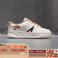 Lacoste L005 Leather White Tan - 744SFA0048291 - Size 39.5 - GIÀY 2HAND CHÍNH HÃNG PVN26194