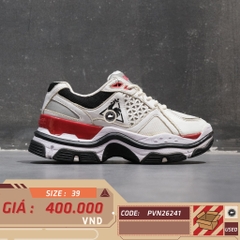 Le Coq Sportif Dragon Maxxi White Red Black - Q8323RCR20 - Size 39 - GIÀY 2HAND CHÍNH HÃNG PVN26241
