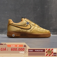 Nike Air Force 1 '07 LV8 Quilted Satin Club Gold - CU6724-777 - Size 41 - GIÀY 2HAND CHÍNH HÃNG PVN25763