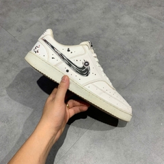 Nike Court Vision Low Next Nature Brushstroke Swoosh  - DH2987-101 - Size 44.5 - GIÀY 2HAND CHÍNH HÃNG PVN25909