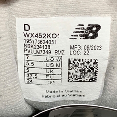 New Balance 452 Grey White - WX452KO1 - Size 37.5 - GIÀY 2HAND CHÍNH HÃNG PVN23821