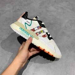 Adidas Nite Jogger Logo Pack White Multi - FX3811 - Size 43 1/3 - GIÀY 2HAND CHÍNH HÃNG PVN25637