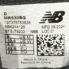New Balance 530 Black Silver - MR530BG - Size 42.5 - GIÀY 2HAND CHÍNH HÃNG PVN25572