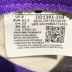 Nike Dunk Low Championship Court Purple - DD1391-104 - Size 42.5 - GIÀY 2HAND CHÍNH HÃNG PVN26025