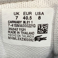 Lacoste Carnaby BL 21 1 White - 7-41SMA000221G - Size 40.5 - GIÀY 2HAND CHÍNH HÃNG PVN26006