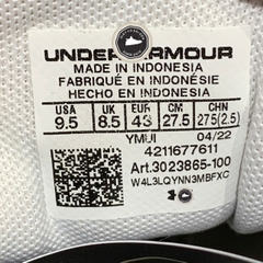UNDER ARMOUR CHARGED PURSUIT 2 SE 'WHITE BLACK' 3023865-100 SIZE 43 - GIÀY 2HAND CHÍNH HÃNG PVN17796