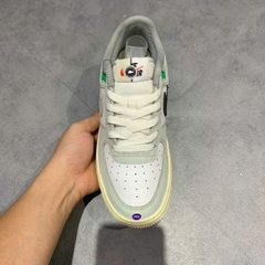 NIKE AIR FORCE 1 LOW LV8 2 'SPLIT LIGHT SILVER' DZ2660-001 SIZE 36.5 - GIÀY 2HAND CHÍNH HÃNG
