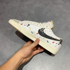GIÀY NIKE BLAZER LOW '77 'PAINT SPLATTER' DJ1517-100 SIZE 42 - GIÀY 2HAND CHÍNH HÃNG PVN18269
