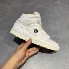 NIKE AIR JORDAN 1 MID 'TRIPLE WHITE' – 554724-109 – SIZE 41 – GIÀY 2HAND CHÍNH HÃNG