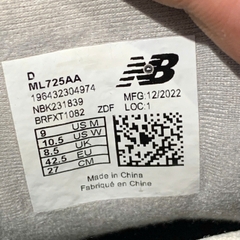 NEW BALANCE 725 'LIGHT GREY' – ML725AA SIZE 42.5 – GIÀY 2HAND CHÍNH HÃNG PVN18683