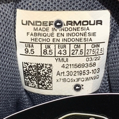 UNDER ARMOUR MICRO G PURSUIT BP 'PITCH GREY WHITE' 3021953-103 SIZE 43 GIÀY 2HAND CHÍNH HÃNG