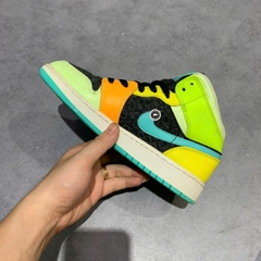 AIR JORDAN 1 MID SE 'AURORA GREEN' BQ6931-037 SIZE 37.5 GIÀY 2HAND CHÍNH HÃNG