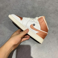 AIR JORDAN 1 MID GS 'WHITE ROSE GOLD' 555112-190 SIZE 36.5 GIÀY 2HAND CHÍNH HÃNG