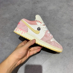 JORDAN 1 LOW GS 'STRAWBERRY ICE CREAM' CW7104-601 SIZE 38 GIÀY 2HAND CHÍNH HÃNG
