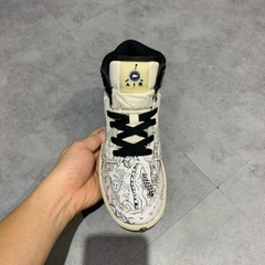 JORDAN 1 MID SE WHITE BLACK GRAFFITI DC4099-100 SIZE 37.5 GIÀY 2HAND CHÍNH HÃNG
