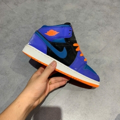 NIKE AIR JORDAN 1 MID GS RACER BLUE - 554725 440 SIZE 38.5 GIÀY 2HAND CHÍNH HÃNG