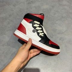 NIKE AIR JORDAN 1 MID GS “WHITE GYM RED” - AV4052 106 SIZE 38 GIÀY 2HAND CHÍNH HÃNG