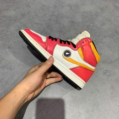 JORDAN 1 RETRO HIGH OG LIGHT FUSION RED 555088-603 SIZE 38 GIÀY 2HAND CHÍNH HÃNG