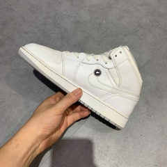NIKE AIR JORDAN 1 MID GS “ALL WHITE” - 554725 112 SIZE 38.5 GIÀY 2HAND CHÍNH HÃNG