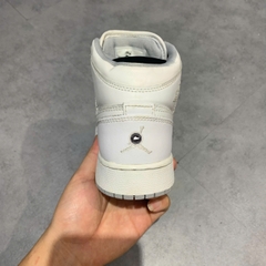 NIKE AIR JORDAN 1 MID GS “ALL WHITE” - 554725 112 SIZE 38.5 GIÀY 2HAND CHÍNH HÃNG