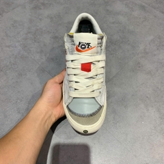 NIKE BLAZER LOW 77 JUMBO GREY RED SIZE 42 GIÀY 2HAND CHÍNH HÃNG