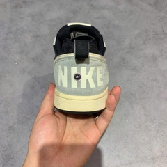 NIKE COURT BOROUGH LOW PREMIUM 'BLACK GREY SAIL' 844881-005 SIZE 42 GIÀY 2HAND CHÍNH HÃNG