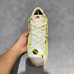 NIKE X OFF-WHITE BLAZER LOW 'WHITE UNIVERSITY RED' DH7863-100 SIZE 43 GIÀY 2HAND
