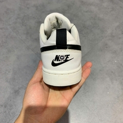 NIKE COURT BOROUGH LOW 2 (GS) WHITE/BLACK BQ5448-104 SIZE 40 GIÀY 2HAND CHÍNH HÃNG