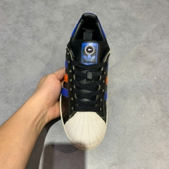 ADIDAS SUPERSTAR BLACK BLUE RED 40 2/3 GIÀY 2HAND CHÍNH HÃNG