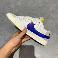 NIKE BLAZER LOW '77 JUMBO WHITE OLD ROYAL DQ8768-100 SIZE 40.5 GIÀY 2HAND CHÍNH HÃNG