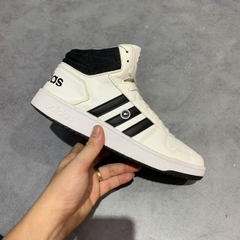 ADIDAS HOOPS 2.0 MID 'WHITE BLACK' – SIZE 41 1/3 – GIÀY 2HAND CHÍNH HÃNG