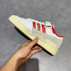 ADIDAS FORUM 84 LOW WHITE CREAM RED GY5848 SIZE 41 1/3 GIÀY 2HAND