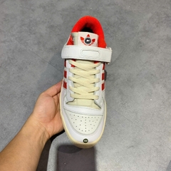 ADIDAS FORUM 84 LOW WHITE CREAM RED GY5848 SIZE 41 1/3 GIÀY 2HAND
