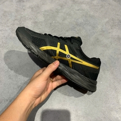 ASICS GEL‑CONTEND 4 'BLACK/GOLD' – T8D4Q‑013 – GIÀY 2HAND CHÍNH HÃNG [PVN19438]