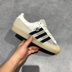 ADIDAS SUPERSTAR 'WHITE LIGHT CHARCOAL' FX5565 SIZE 41 1/3 GIÀY 2HAND CHÍNH HÃNG PVN19615