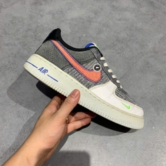 NIKE AIR FORCE 1 LOW ’07 RECYCLED “RECYCLED JERSEYS PACK” CU5625-122 SIZE 40.5 GIÀY 2HAND CHÍNH HÃNG PVN19736