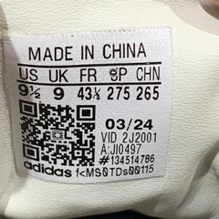 ADIDAS VL COURT 2.0 'CREAM WHITE / CORE BLACK / GUM' JI0497 SIZE 43 1/3 GIÀY 2HAND CHÍNH HÃNG PVN20056