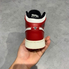 AIR JORDAN 1 RETRO MID GS 'GYM RED WHITE' 554725 605 SIZE 37.5 GIÀY 2HAND CHÍNH HÃNG PVN20732